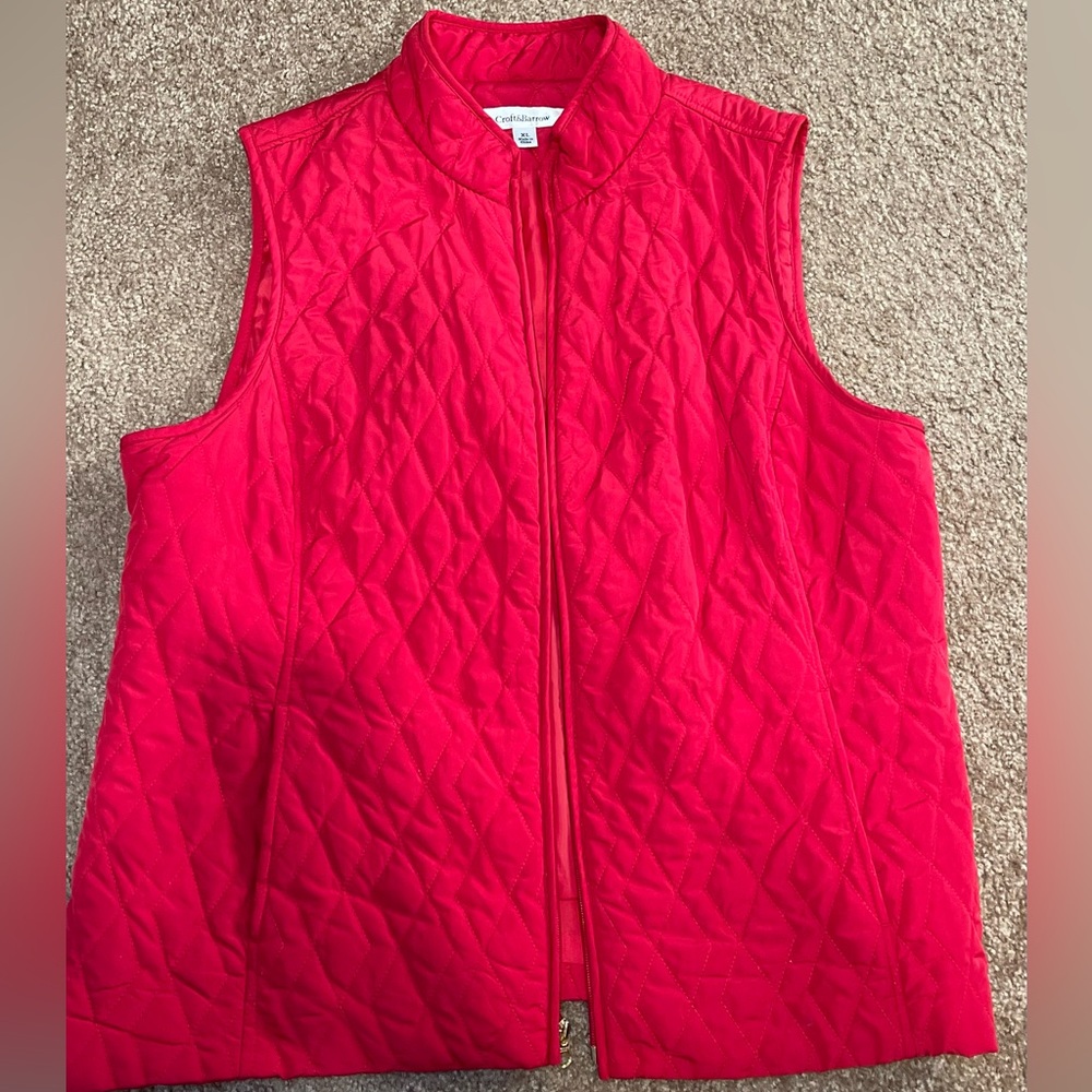 Croft&Barrow Red Vest Size XL